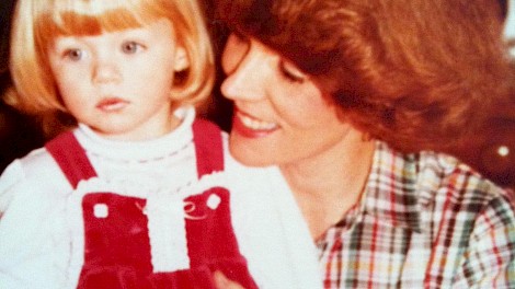 Amanda and Patsy, Christmas, 1980.