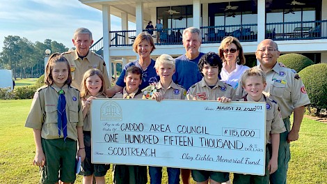 Back Row: Fred Markham, Gail and Dr. Ed Eichler, Judy Morgan, Anthony Escobar. Front Row: Dakota Kisselburg, Lily Kisselburg, Zachary Morrill, Merin Nakashian, Jasper Richardson