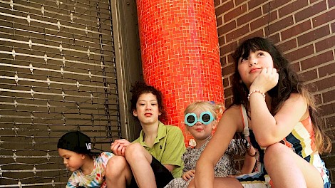 Noble, Joshua, Sunny and Ava Robles in downtown Texarkana.