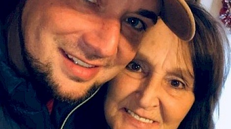 Richard and his Mom at Christmas last year