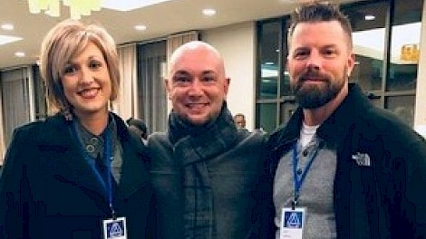 Richard with Brandon and Marnie Sellers at the Holiday Inn at Crossroads Parkway last year for a function