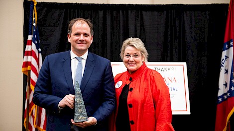 Leader of the Year Cory J. Floyd with Mary Ellen Young