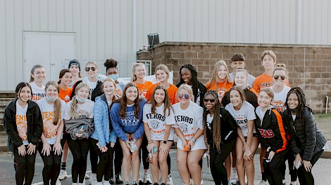 Texas High Cheerleaders and Student Council