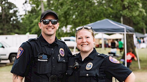 Officer Marshall Gooding and Officer Misty Tyler