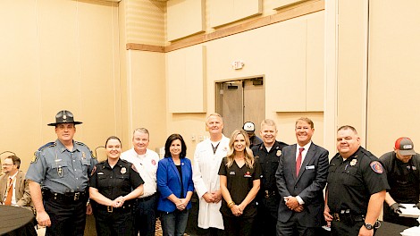 Captain Brady Gore, Chief Kristi Bennett, Joe Bennett, Judge Cathy Hardin Harrison, Dr. Matt Young, Brooke Marshall, Vickers Fuqua, Captain Ben Atchley