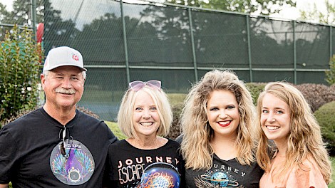 Greg and Carol Huffman, Erika Vance, Paige Huffman