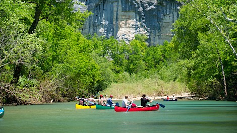 Canoeing on the Buffalo River photo courtesy of Arkansas Tourism