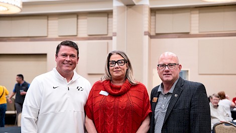 Chad Pirtle, Leslie Rowe, Mayor Bob Bruggeman