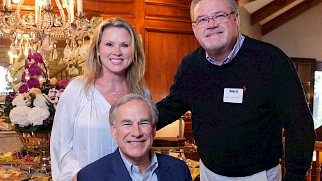 Governor Abbott, Robin and Danny Proctor