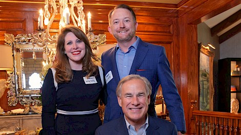 Governor Abbott, Amy and Ben King