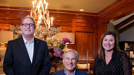 Mike Ingram, Governor Abbott, Sylvia Abbott