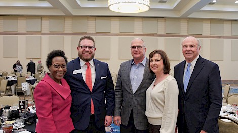 Dr. Christine Holt, Brian Berry, Mayor Allen and Shelby Brown, Dennis Ramsey