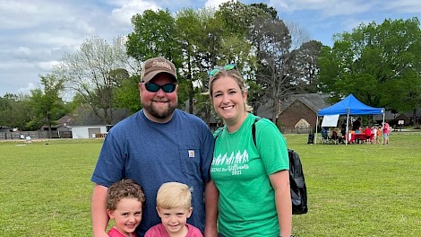 Huck Halter, Wade Gibson, Brad and Kristen Gibson