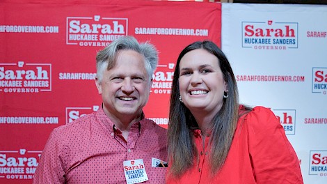 David Peavy and Sarah Huckabee Sanders