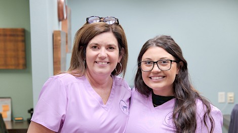 Angela Wade and Madeline Caver