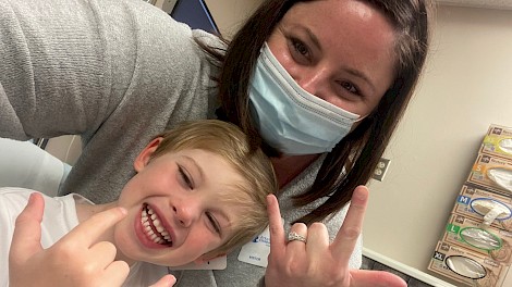 The day Charlie was diagnosed, March 14, 2022 at Arkansas Children's Hospital.