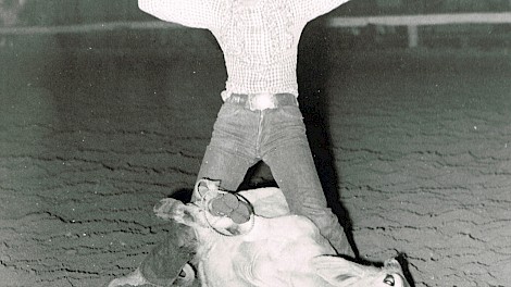 Calf roping at the All Girls Rodeo in Oklahoma.