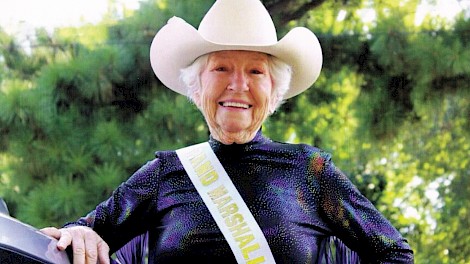 Marilyn serving as Grand Marshall of the 2023 New Boston Pioneer Days Parade.