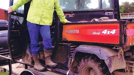 Marilyn volunteering at the New Boston Rodeo arena.