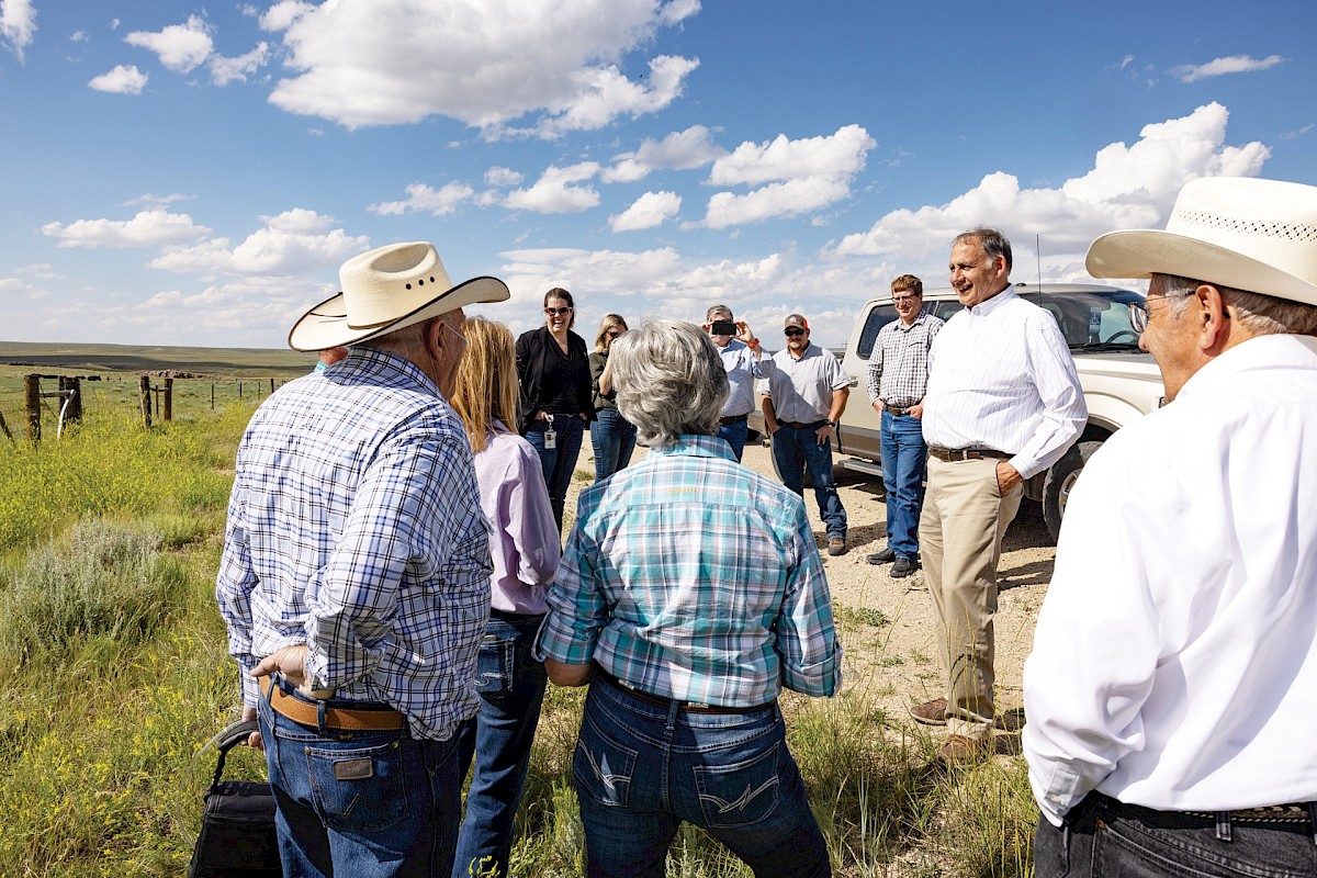 Senator Boozman meeting  with agriculture  producers in  Wyoming. photo courtesy of Senator Boozman