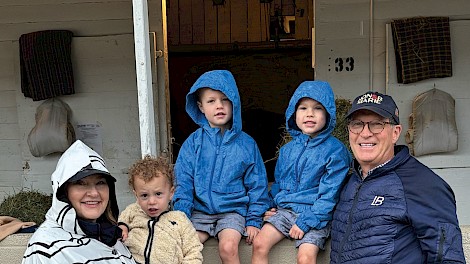 The Ribbles with three of their grandchildren, Hayes, Palmer, and Baker Ribble. photo courtesy of Ribble family