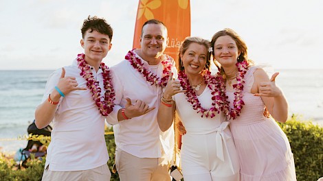 The Hale family enjoying a memorable vacation in Hawaii during Christmas Break 2024