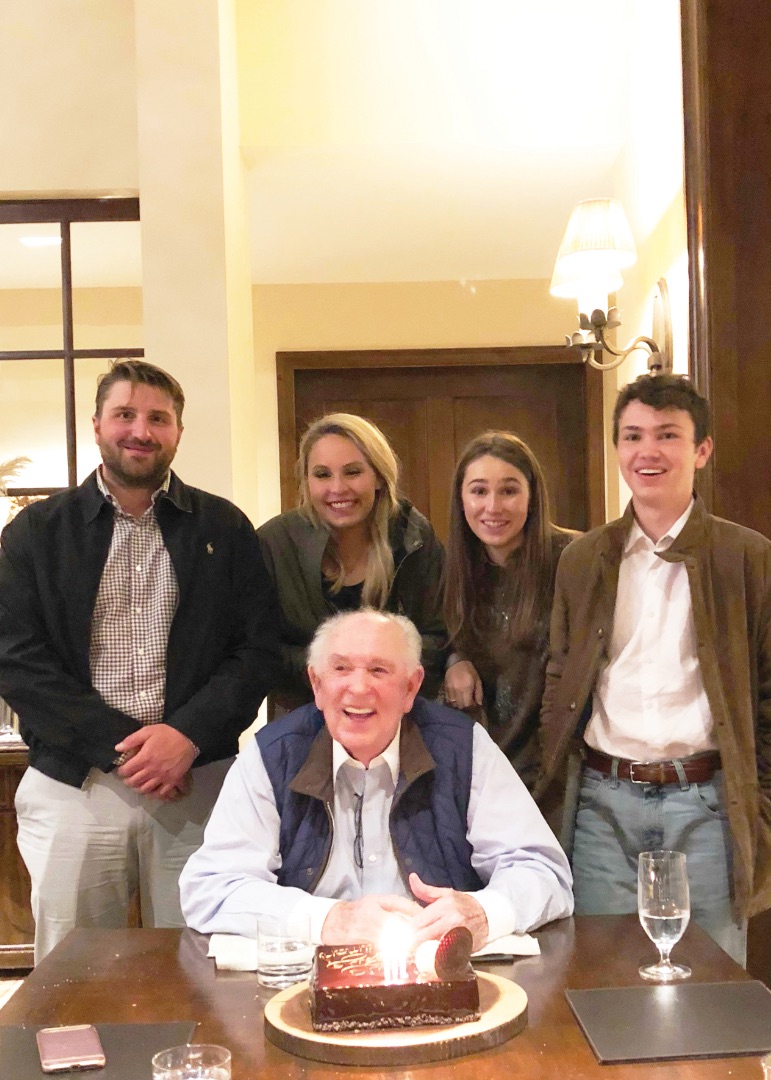 Truman Arnold with all his grandchildren, Anthony, Regan, Nora, and Jack
