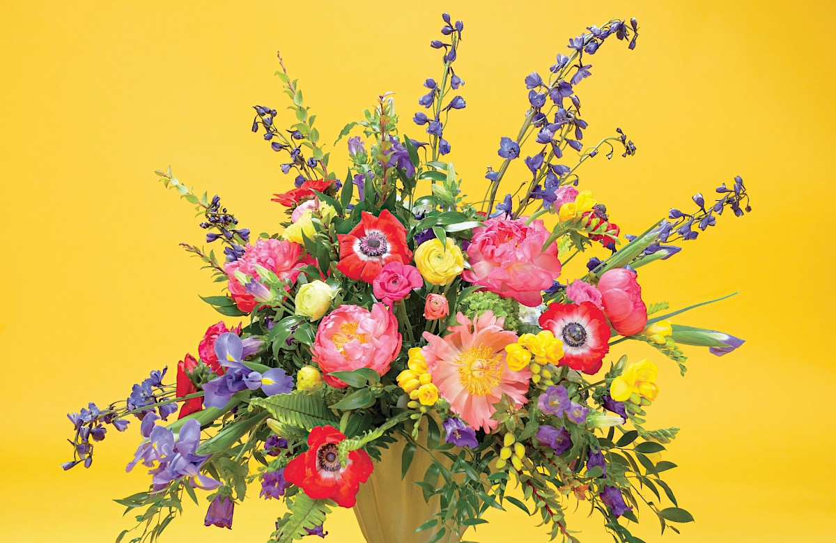 Floral arrangement designed by Mitchell Dudley, H&N Floral. Photo by Matt Cornelious