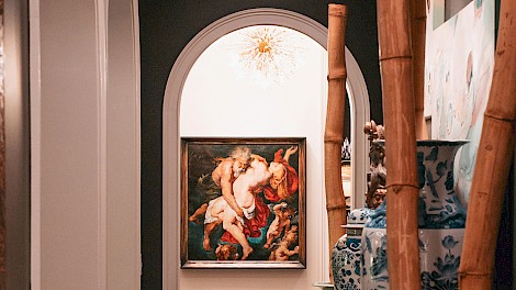 Arched passageways preserve the home’s architectural character.