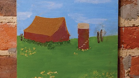 Dodson’s favorite piece is a painting his mother started and tried to complete before her passing in 2016.