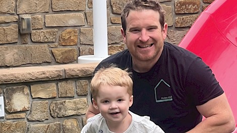During his first week of diagnosis, Bridger enjoyed a normal day playing with his dad on the hospital playground before starting chemo.