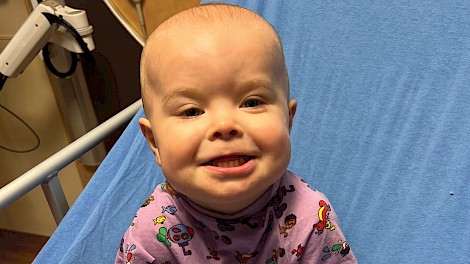 Gideon awaits his embolization procedure at the Dallas Children’s Hospital.
