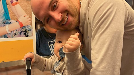 Gideon leaves the Ronald McDonald House in Dallas with his dad, Major Harris, on December 20, 2024, just in time to celebrate Christmas at home.