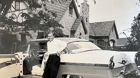 Russell Cook, Jr., David’s father, stands in front of the  original Utica, Mississippi, home built by David’s grandfather.