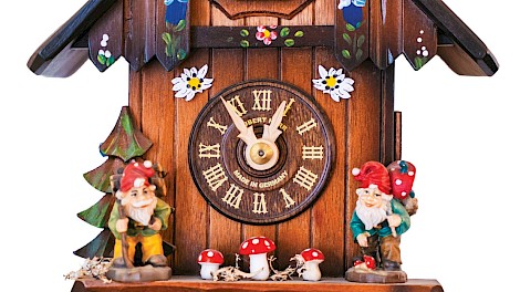 A handcrafted cuckoo clock purchased by the Cooks on a trip to Germany.