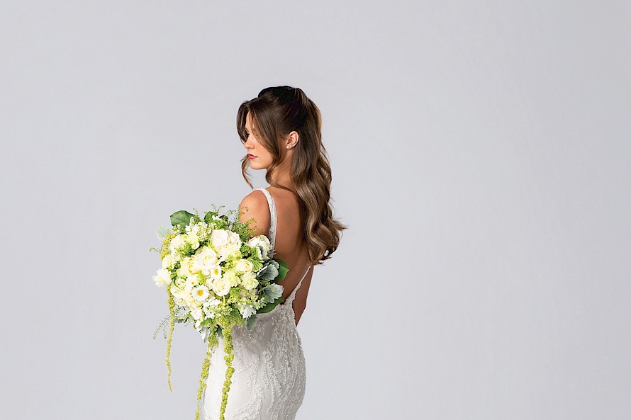 photos by Matt Cornelius | Kennedi McHenry, model | hairstyles by Delainea Hubbard | gowns courtesy of Gracyn Elizabeth Bride | bouquet courtesy of The Curated Collective